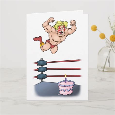 Professional Wrestler Slammin' Birthday Card | Birthday cards, Wwe ...