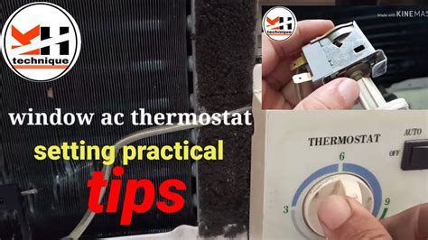 Window ac thermostat setting hindi/ urdu,how to adjust the thermostat ...