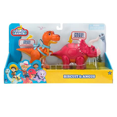 Dino Ranch Deluxe Dino 2-Pack - Features Biscuit, a 5-Inch Toy T-Rex ...