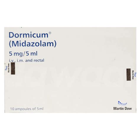 Dormicum 5mg Inj.— Dawaai - Uses, Side Effect, Price In Pakistan