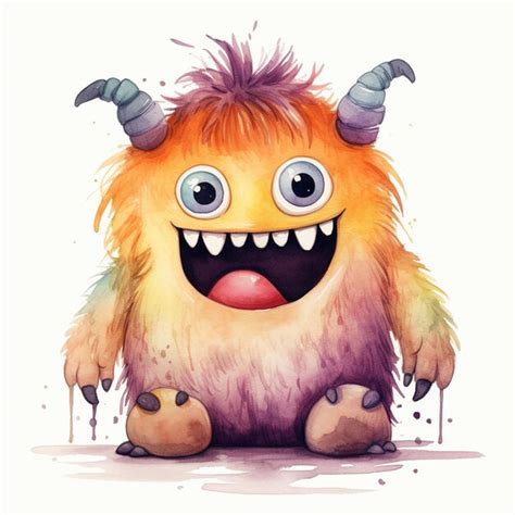 Premium AI Image | Colorful Monster Art Vibrant Whimsy