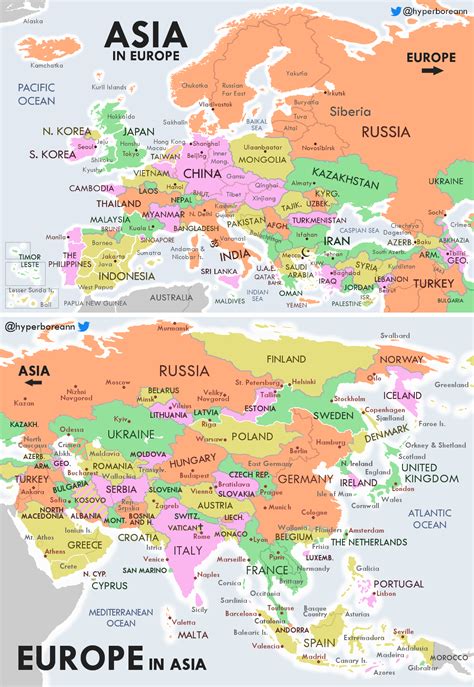 Map Of Europe And Asia - Map Of The United States