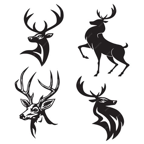 Premium Vector | Deer Logo Set Premium Design Vector