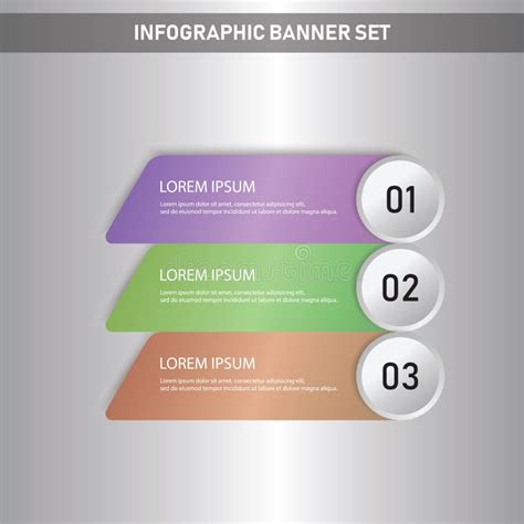 Infographic Banner Set stock vector. Illustration of creative - 129862536