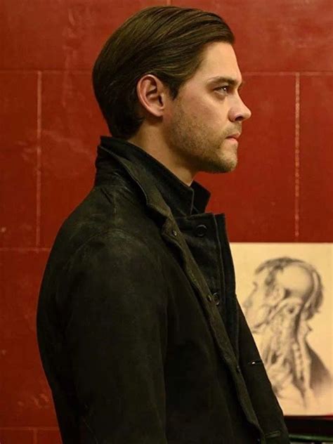 Tom Payne Prodigal Son Malcolm Bright Suede Black Jacket