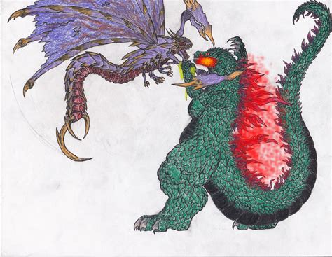 Request #4 - Godzilla VS Megaguirus by BurningG-HellOnEarth on DeviantArt