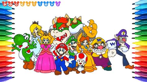 Mario Coloring Pages All Characters