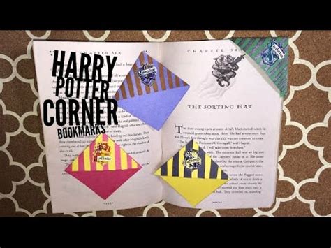 DIY Harry Potter corner bookmarks - YouTube