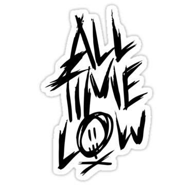 an all time low sticker on a white background