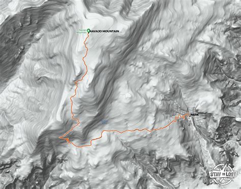 Hiking Map for Navajo Mountain