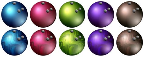 Bowling balls in different colors 294319 Vector Art at Vecteezy