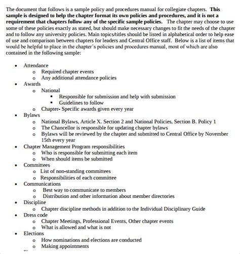 Employee Procedure Manual Template