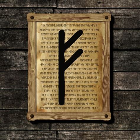 Fehu Viking Print Rune Illustration Futhark Art on Old Antique Paper - Etsy