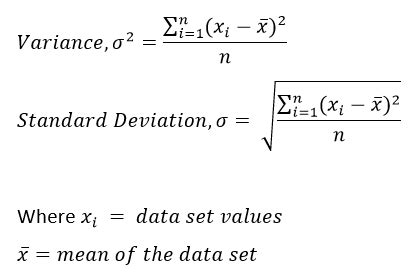 Variance and Standard Deviation-Relation and Formula