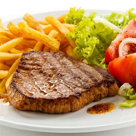 Beef Steak (Served with chips & Salad)