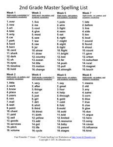 9 Best grade 2 spelling words ideas | spelling words, 2nd grade ...