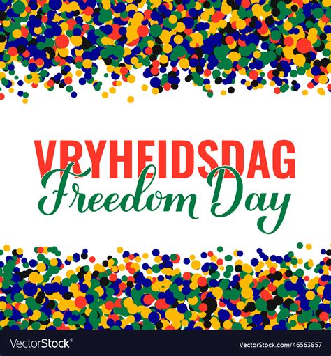 Vryheidsdag - south africa freedom day national Vector Image