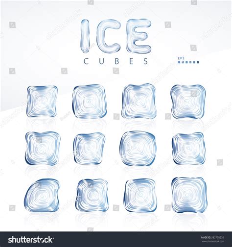 Ice Cubes Different Shapes Made By Stock Vector (Royalty Free ...