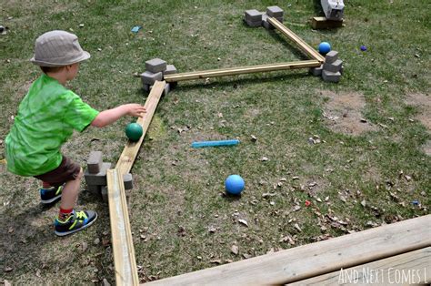 DIY Outdoor Ball Run: Building with Loose Parts | And Next Comes L