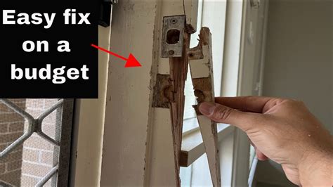 How to fix a kicked in door jamb on a budget - YouTube