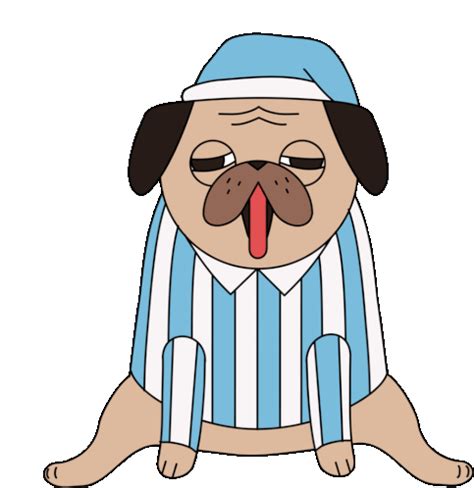 Sleepy Pug Sticker - Sleepy Pug Dog - Discover & Share GIFs