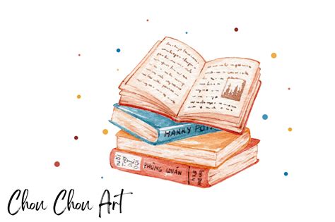 Book Watercolor Graphic by Chou Chou Art · Creative Fabrica