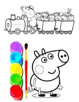 Peppa Pig coloring pages - Holiday coloring book -printable pdf for kids