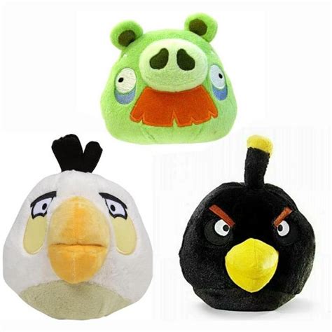 Commonwealth Toys Angry Birds Plush 5" 3 Pack Assortment Moustache Pig ...