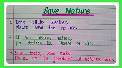 10 Best Slogan For Save Nature In English l Slogan For World Nature ...