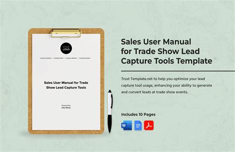 Sales User Manual for Trade Show Lead Capture Tools Template in Word ...