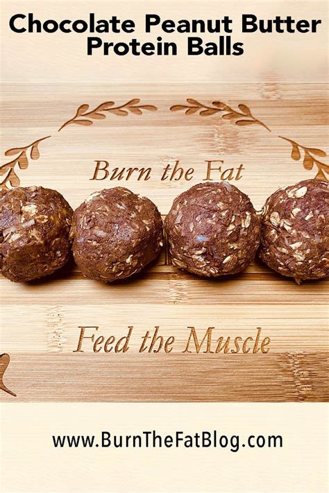 Chocolate Peanut Butter Protein Balls - Burn The Fat Blog | Recipe ...