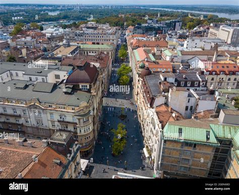 Bird's view of Knez Mihailova street in Belgrade Stock Photo - Alamy