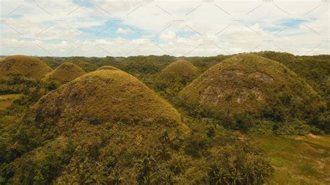 Chocolate hills in bohol philippines aerial view stock photo containing ...