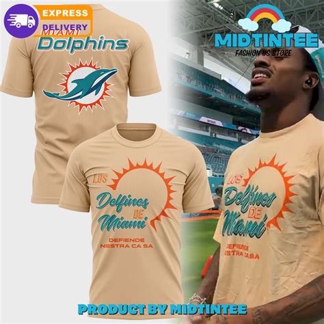 Miami Dolphins NFL Football T-Shirt 3D - Midtintee