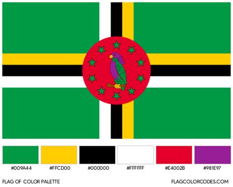 Dominica flag color codes