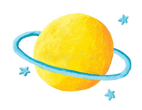 Yellow Planet With Blue Ring Stock Photography - Image: 15877032