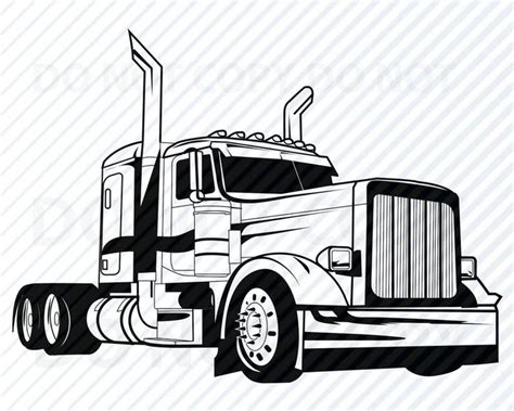 Semi Truck SVG Files for Cricut Vector Images Silhouette Mack - Etsy ...