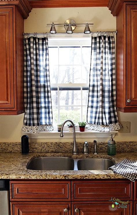 Neat Easy Kitchen Curtains Tartan Wallpaper And Matching Lanai