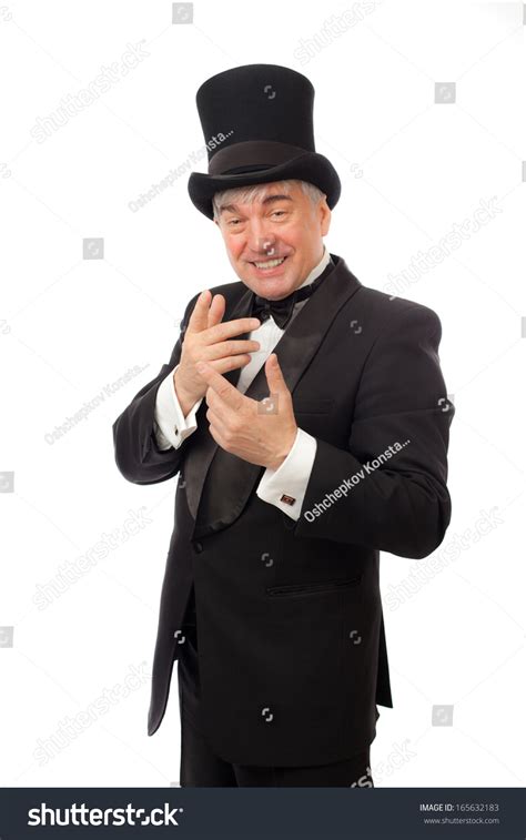 Elegant Man Tuxedo Top Hat White Stock Photo 165632183 | Shutterstock