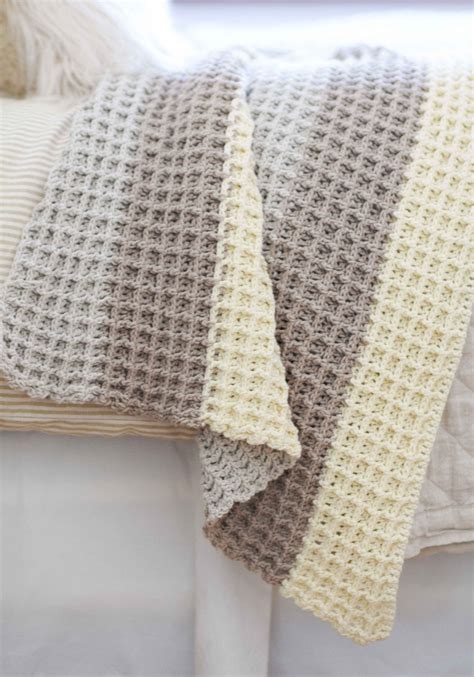 Waffle Stitch Crochet Blanket Pattern – Mama In A Stitch