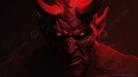 The Devil Has Red Eyes And Horns Background, Red Devil Picture, Devil ...