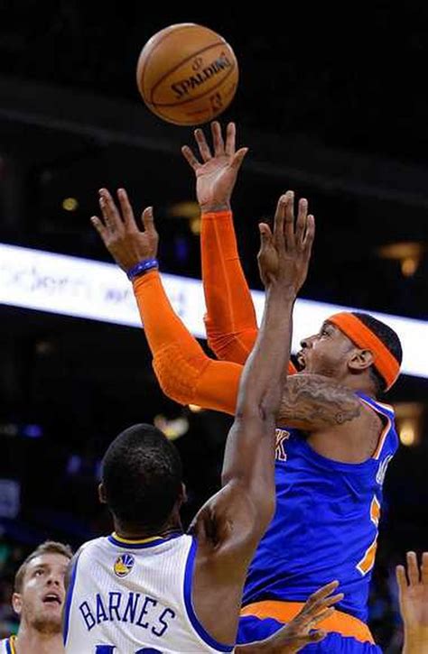 Carmelo Anthony returns as Knicks are crushed by Warriors (national ...