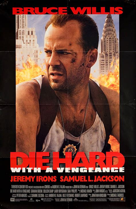 Die Hard: With a Vengeance Original 1995 U.S. One Sheet Movie Poster ...