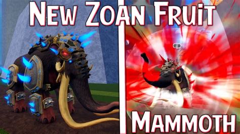 NEW ZOAN Mammoth Fruit Transformation Showcase In Blox Fruits - YouTube