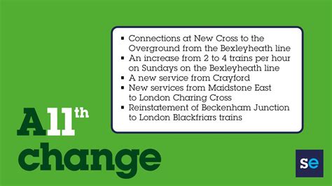 Southeastern on Twitter: "ℹ️ Our timetable changes on 11th December and ...