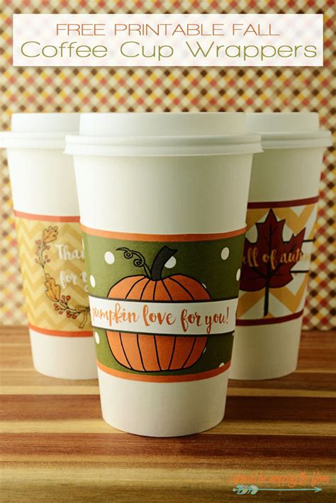 Free Printable Fall Coffee Cup Wrappers | Autumn coffee, Diy halloween ...