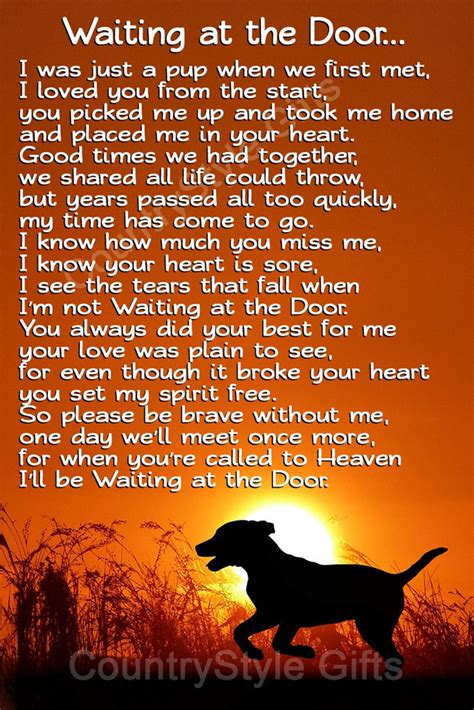 Waiting At The Door Dog Poem Printable - Printable Word Searches