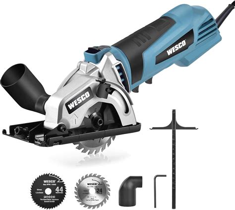 Mini Circular Saw, WESCO 500W 5100 RPM Compact Circular Saw with 2 Saw ...