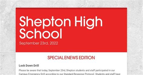 Shepton High School | Smore Newsletters