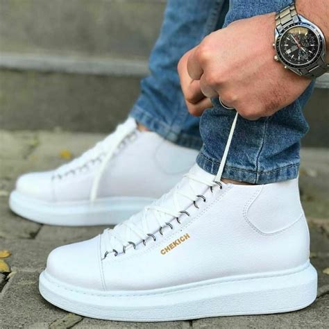 White Chekich New Fashion High-Top Sneakers